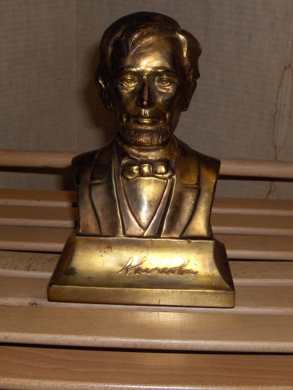 Abraham Lincoln Bronze Bust, 7 1/2" Tall